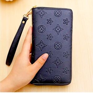 Fashion Clutch Wallet 36 Slot Credit Card Holder Zippered Coin Purse NEW